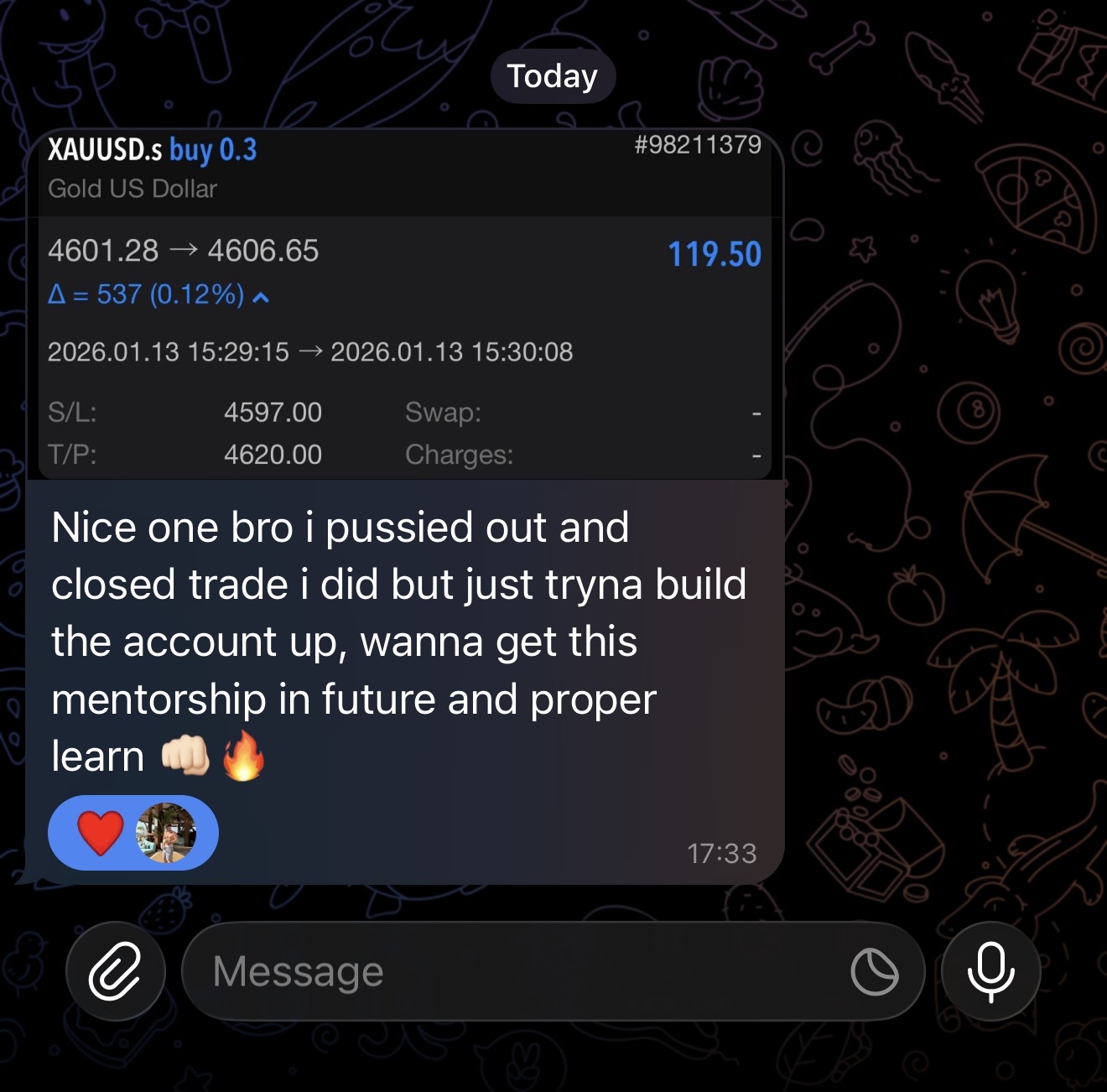 Trade result